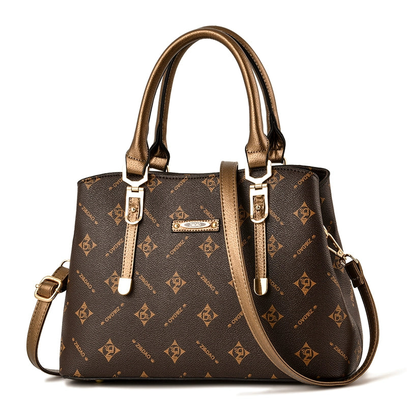 Kangaroo Leather Shoulder Elegant Handbag for Middle-Aged People Bag