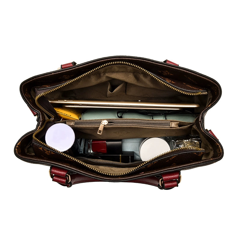 Kangaroo Leather Shoulder Elegant Handbag for Middle-Aged People Bag