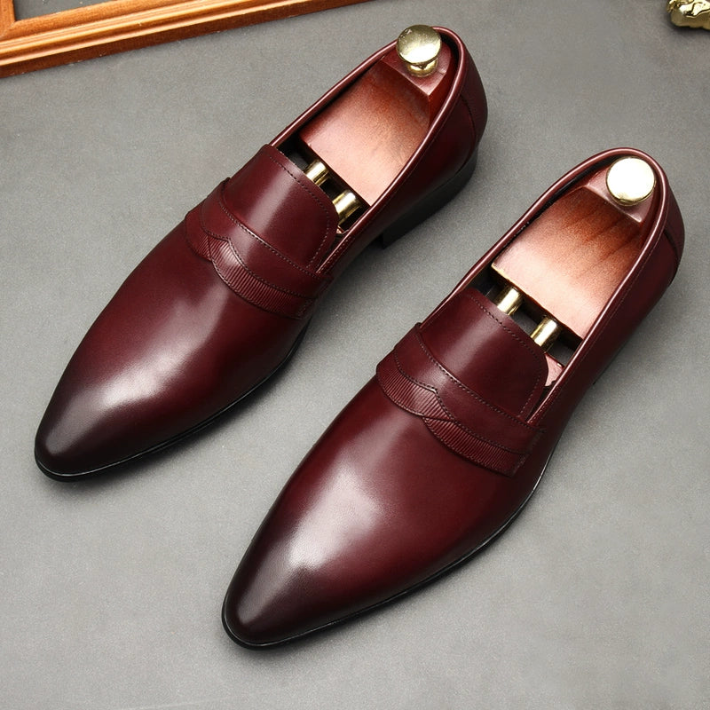 Men's Autumn New Leather Breathable Slip-on Shoes