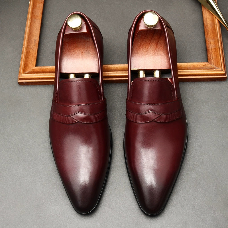 Men's Autumn New Leather Breathable Slip-on Shoes