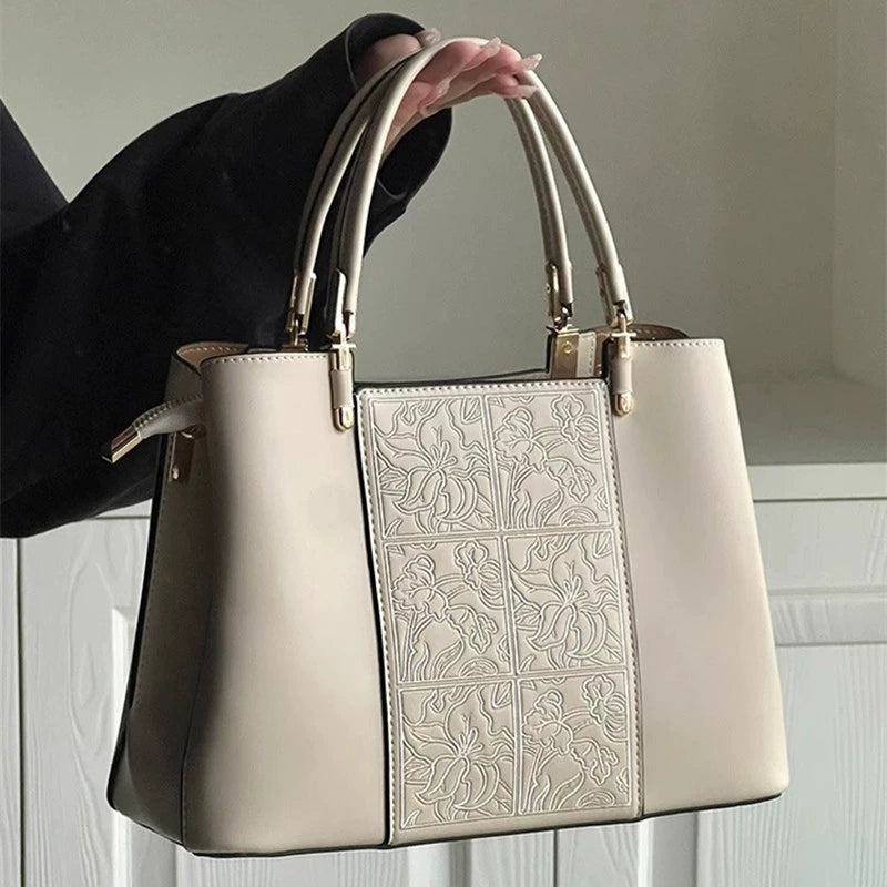 Mother's Day Gift Handbags 2024 New Arrival National Style Middle-Aged Women's to Give Mom Bag Mother's Messenger Bag