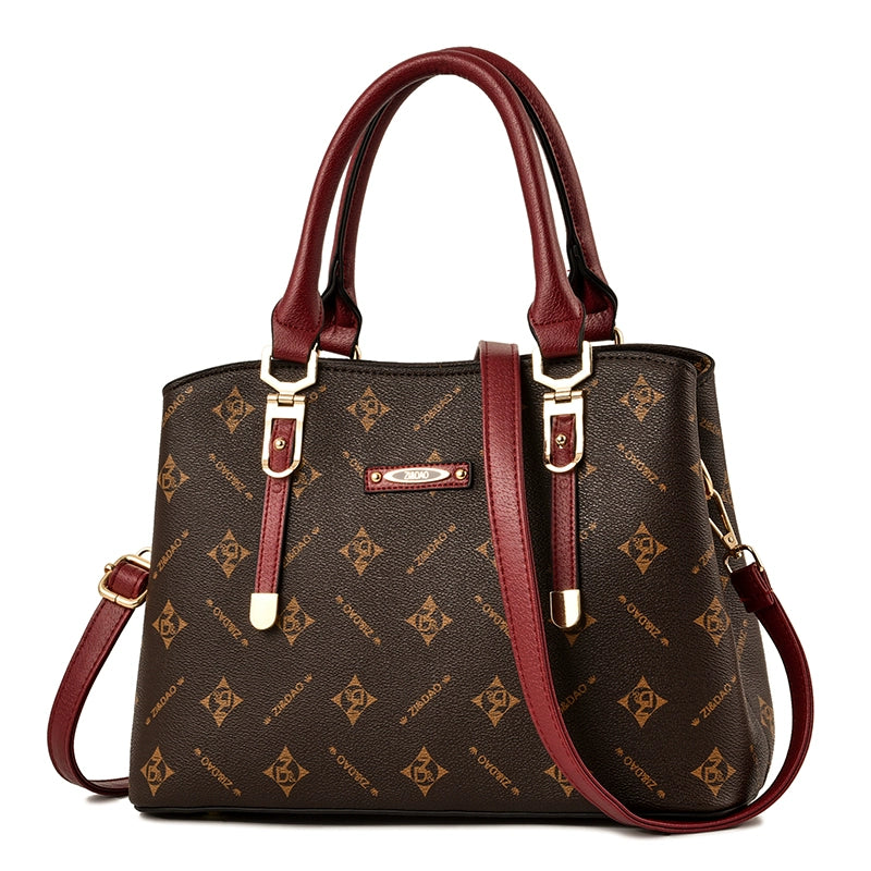 Kangaroo Leather Shoulder Elegant Handbag for Middle-Aged People Bag