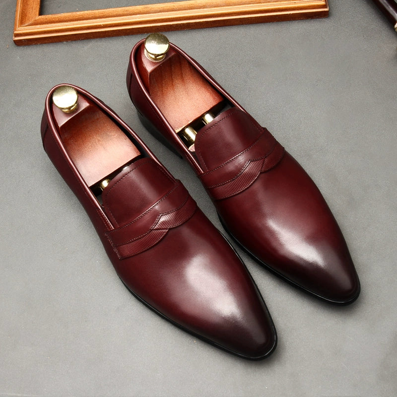 Men's Autumn New Leather Breathable Slip-on Shoes