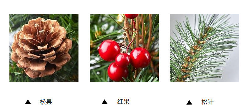 Elegant Red Christmas Wreath LED PVC Red Fruit Christmas Wreath Window Door Wall Ornament Decorations Home Halloween Decor Gifts