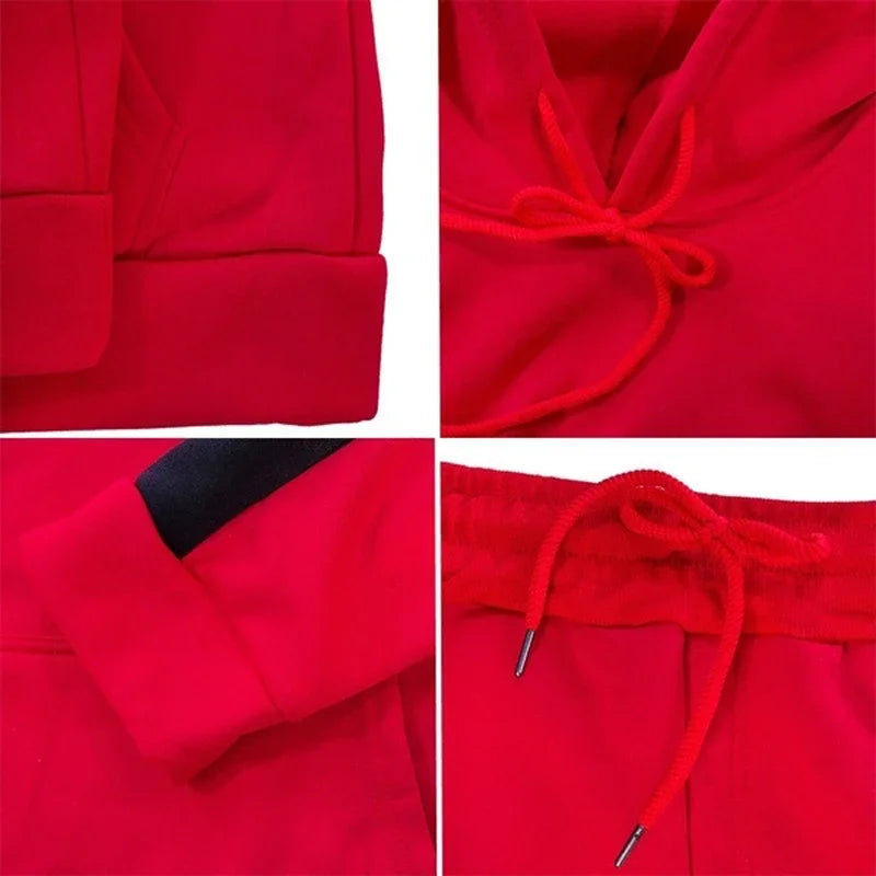 2024 Jogging Mens Tracksuit Print Casual Hot Sales Comfortable Hooded Sweatshirt Suit Daily Sports HighQuality 2 Piece Set S-4XL