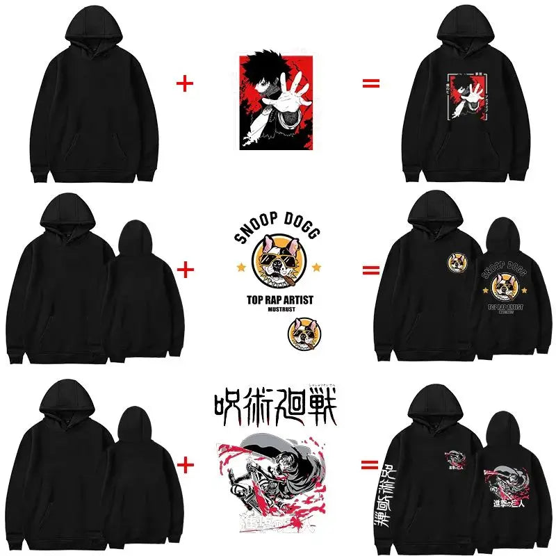 Custom Printed Men's Hoodie Loose Casual Clothing Fashion Long Sleeve Hooded Pullover Personality Street Wear Sweatshirt