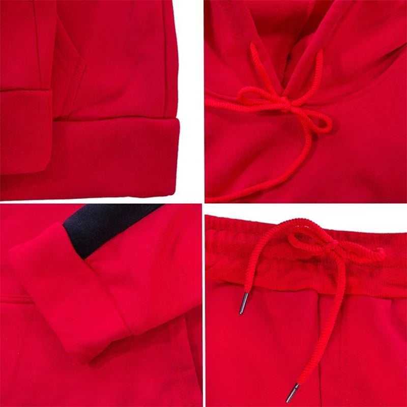 2024 Jogging Mens Tracksuit Print Casual Hot Sales Comfortable Hooded Sweatshirt Suit Daily Sports HighQuality 2 Piece Set S-4XL