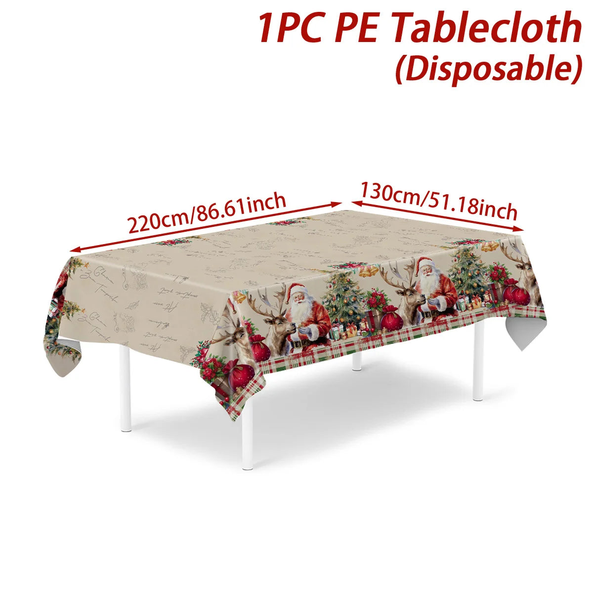 Christmas Snowflake Plastic Tablecloth Merry Christmas Decorations for Home 2025 Navidad Natal Xmas Table Ornament New Year 2026