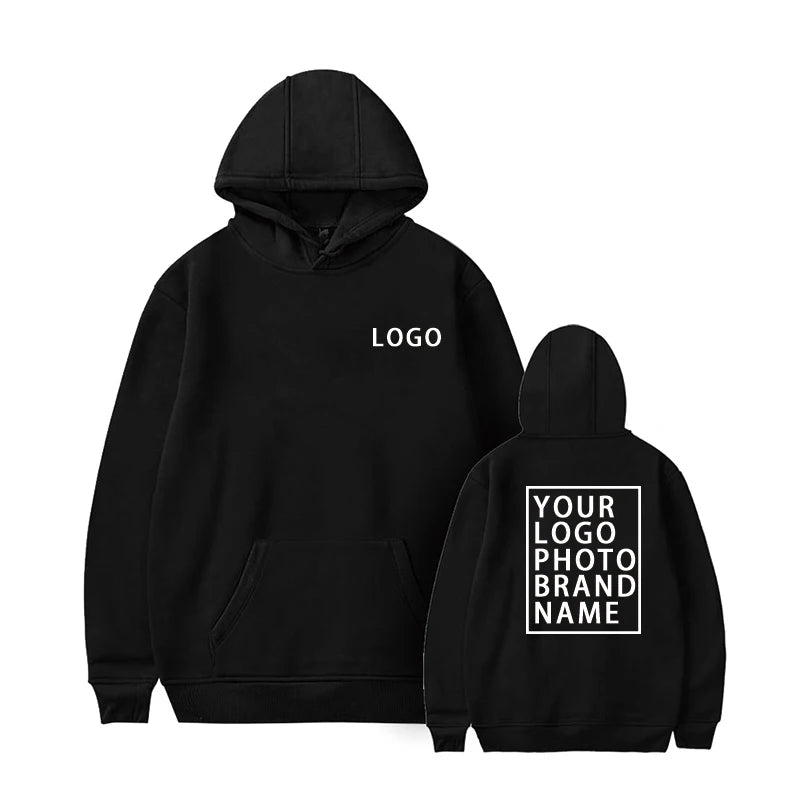 Custom Printed Men's Hoodie Loose Casual Clothing Fashion Long Sleeve Hooded Pullover Personality Street Wear Sweatshirt