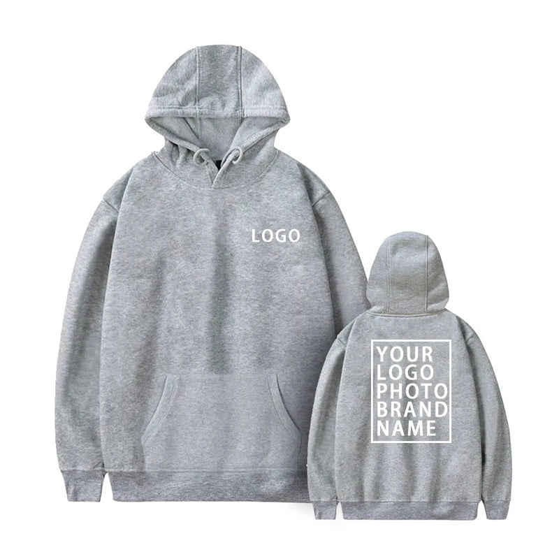 Custom Printed Men's Hoodie Loose Casual Clothing Fashion Long Sleeve Hooded Pullover Personality Street Wear Sweatshirt