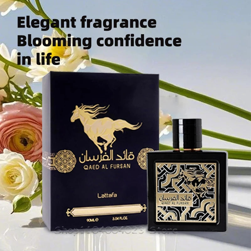 Lattafa Qaed Al Fursan for Unisex Eau de Parfum Spray Qaed Al Fursan by Lattafa Perfumes is a Aromatic fragrance Woodsy Notes