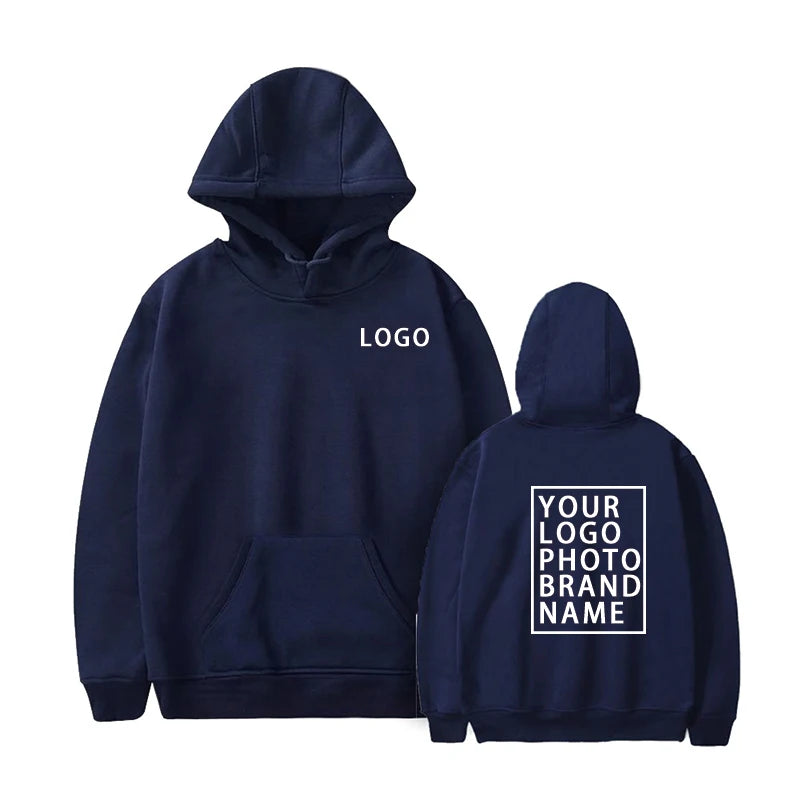 Custom Printed Men's Hoodie Loose Casual Clothing Fashion Long Sleeve Hooded Pullover Personality Street Wear Sweatshirt