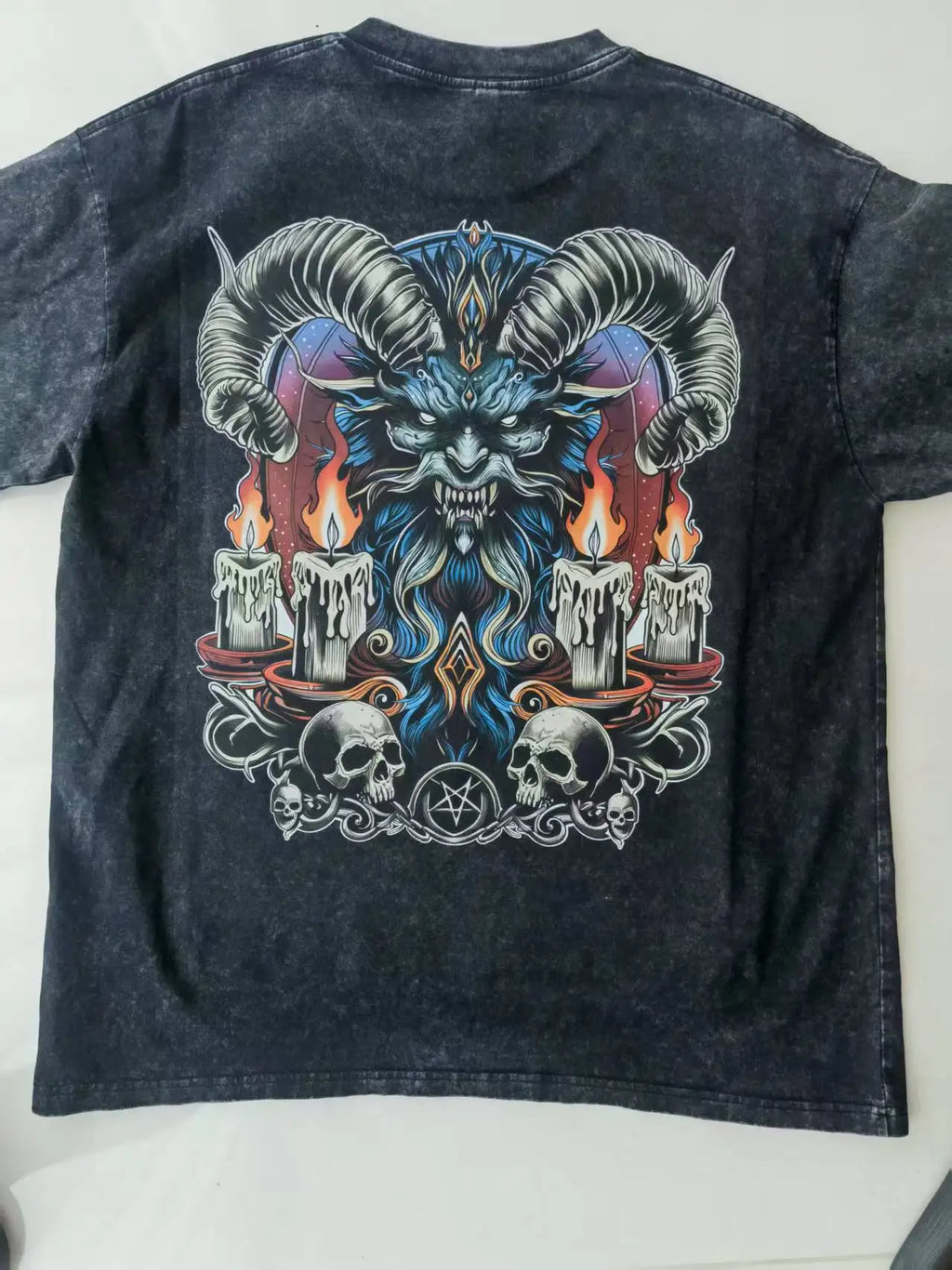 Custom Design DTG Printing Mens Oversized T-Shirt 300GSM Heavyweight Cotton Retro Washed Cotton Tee Hip Hop Style Streetwear