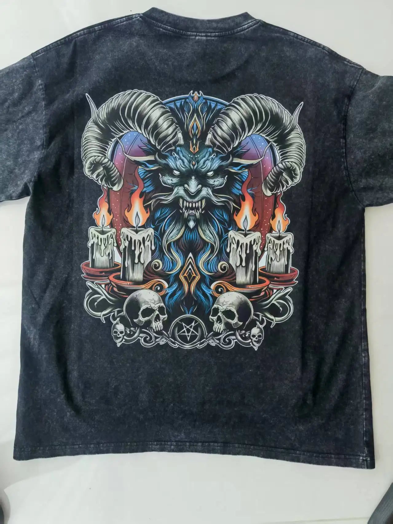 Custom Design DTG Printing Mens Oversized T-Shirt 300GSM Heavyweight Cotton Retro Washed Cotton Tee Hip Hop Style Streetwear