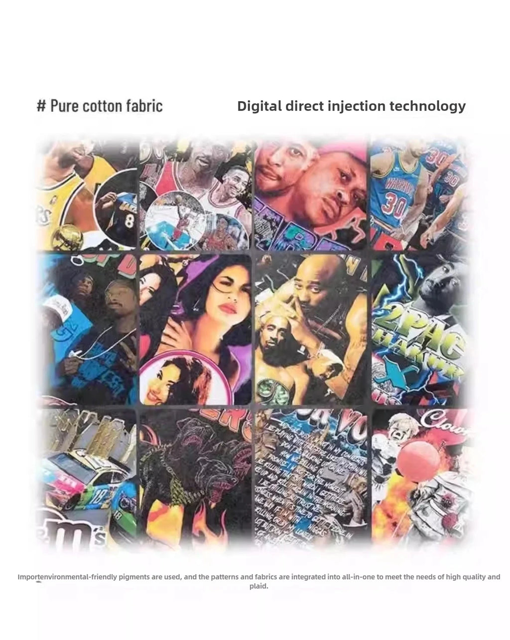 Custom Design DTG Printing Mens Oversized T-Shirt 300GSM Heavyweight Cotton Retro Washed Cotton Tee Hip Hop Style Streetwear