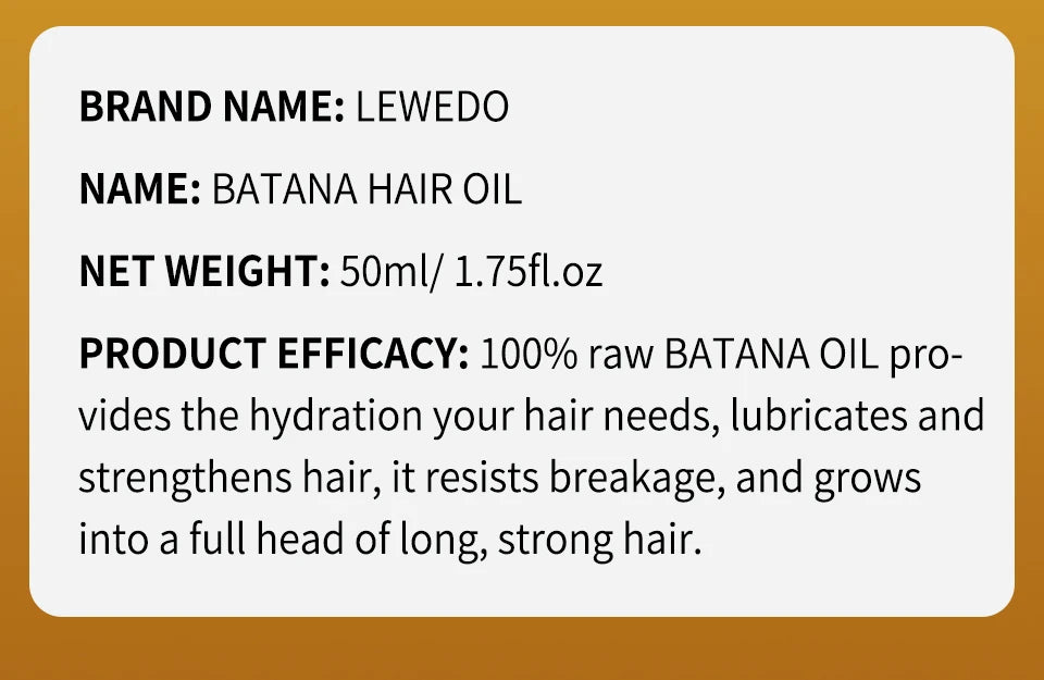 Hair Growth Batana Oil Serum Fast Growing Hair Essential Oil Beauty Hair Care Anti-Hair Loss Essence Natural Repair Damaged Hair