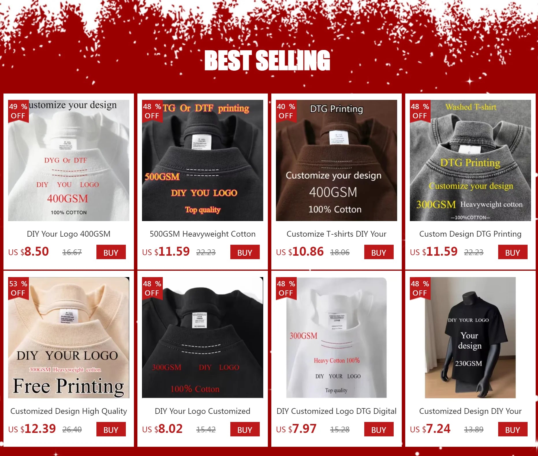 Custom Design DTG Printing Mens Oversized T-Shirt 300GSM Heavyweight Cotton Retro Washed Cotton Tee Hip Hop Style Streetwear