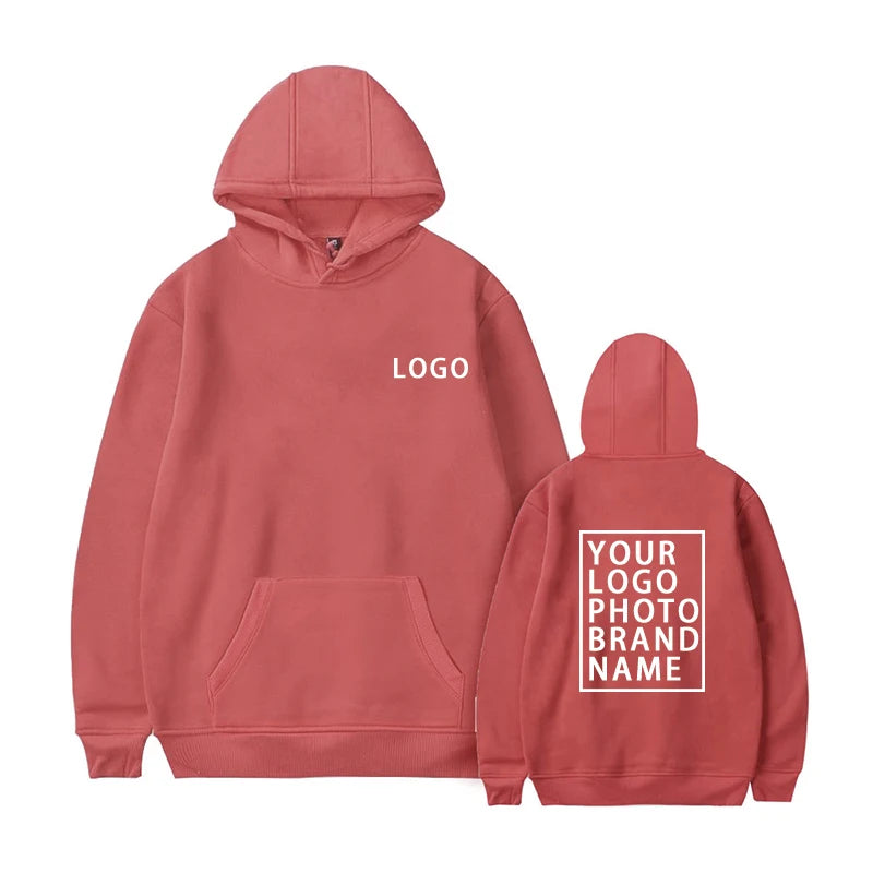 Custom Printed Men's Hoodie Loose Casual Clothing Fashion Long Sleeve Hooded Pullover Personality Street Wear Sweatshirt