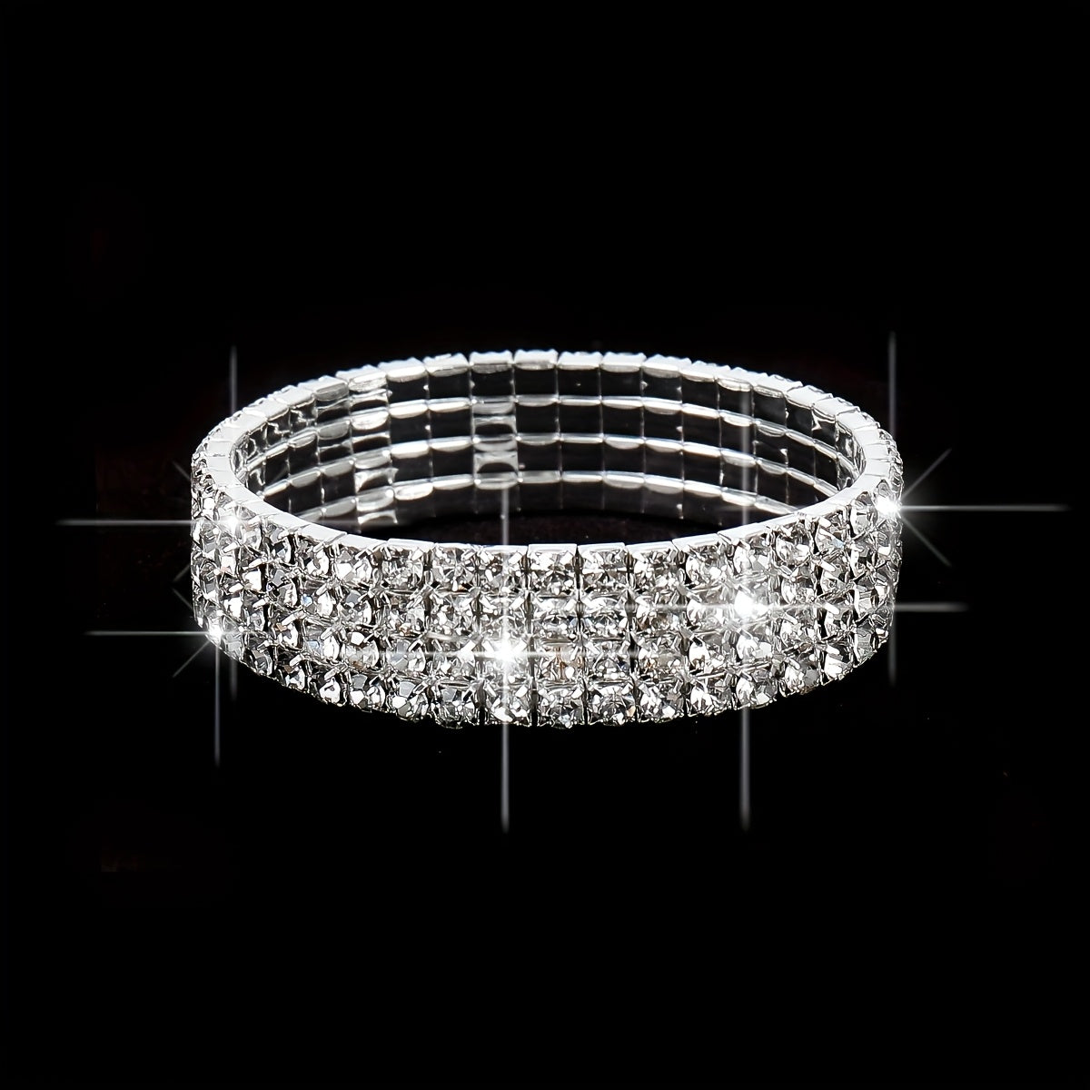 4pcs Set Water Brick Evening Dress with Hand-held Crossbody Lady's Dinner Bag, Necklace, Earrings, Bracelet and Ring for Parties, Weddings, Dances and Vacations