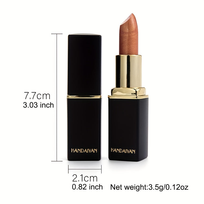 Mermaid Shiny Lipsticks - 9 Colors, Metallic Pearly Temperature Changing Lipsticks with Long Lasting Shimmer and Glitter Valentine's Day Gifts For Music Festival